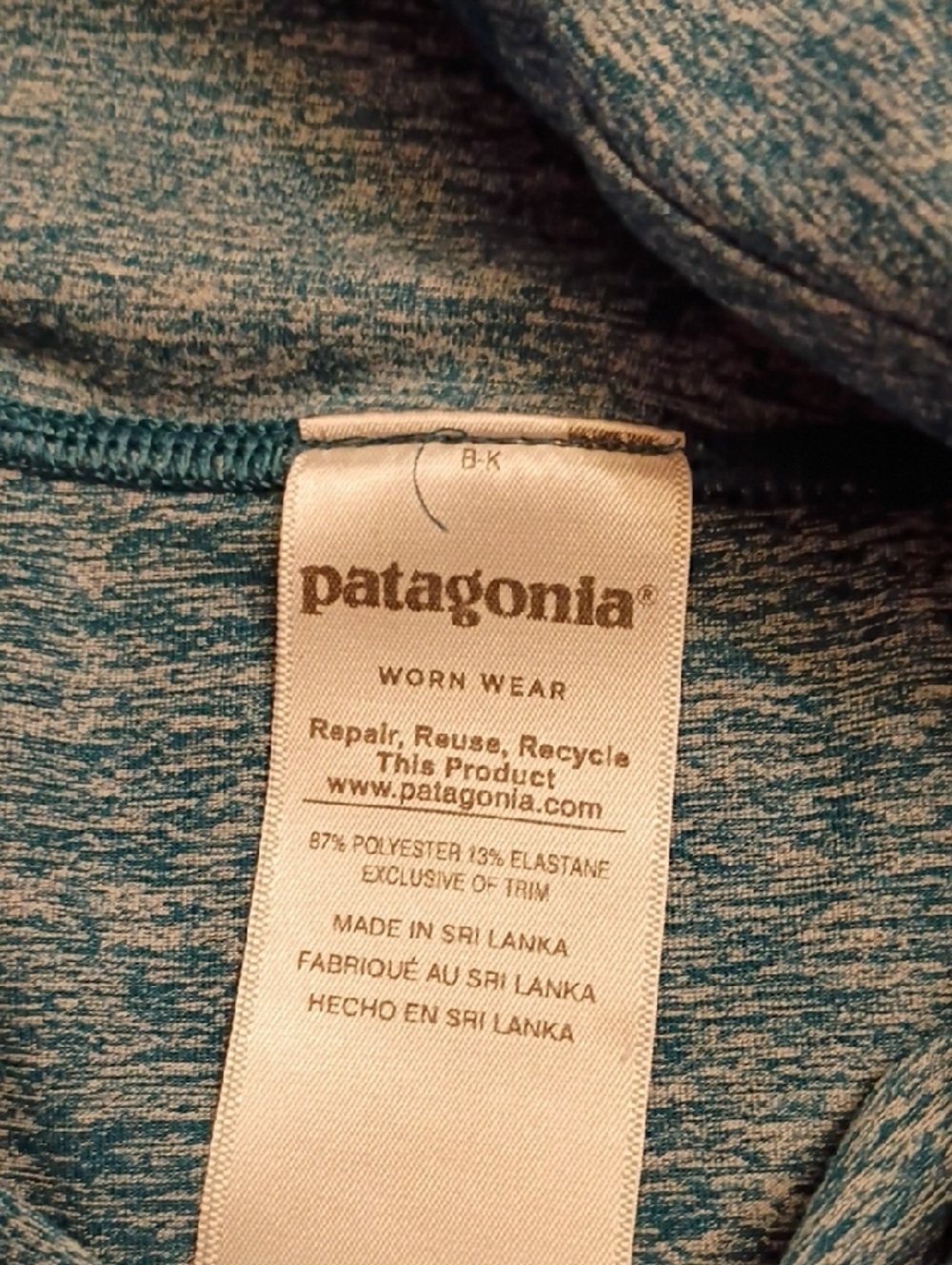 Patagonia Teal Blue Heathered Capri Leggings - Picture 2 of 12